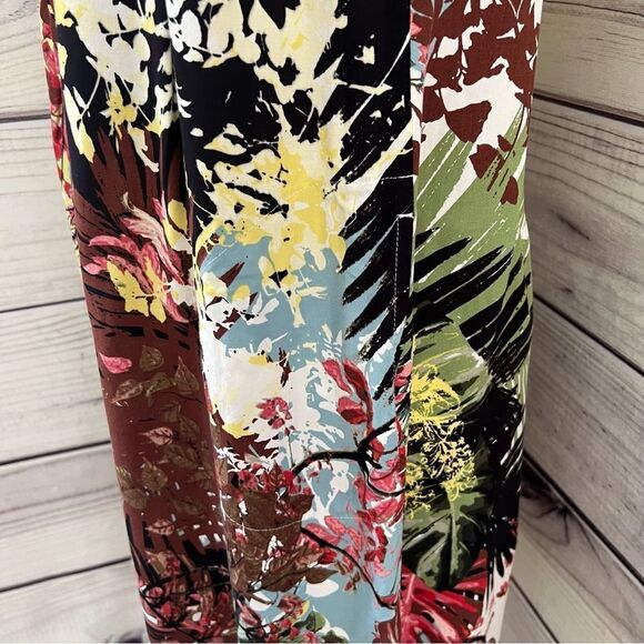 J Jill Yellow Tropical Floral Shift Tank Dress Size Small - Picture 4 of 8